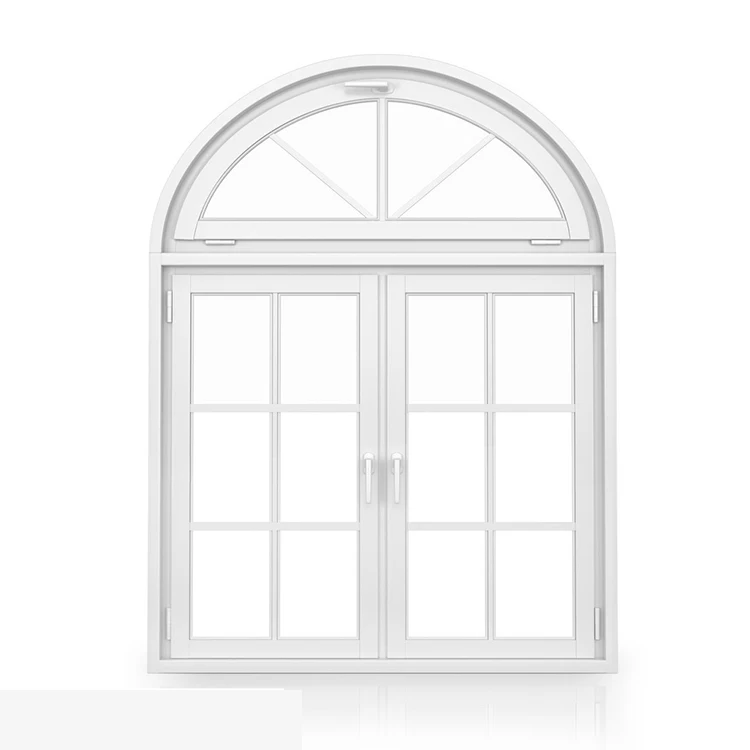 Cheap aluminum arch french doors and arch window design