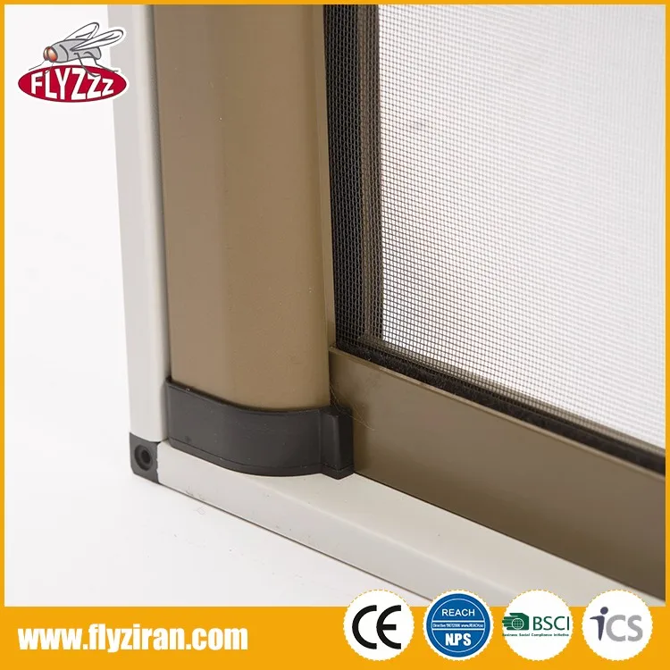 Wholesale custom size fiberglass diy retractable aluminium garage rolling sliding screen door