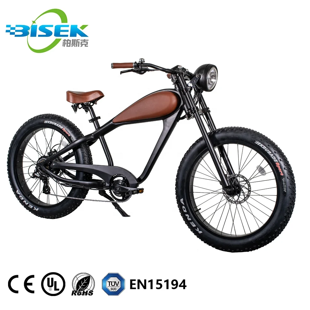 High Power 48v 750w Vintage Electric Bike 26inch Fat Tire Electric ... - 2019 LeoparD Electric Bicycle Wheel Motor Fat