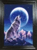 Custom design plastic PET PP 3d flip picture 3d lenticular wolf picture