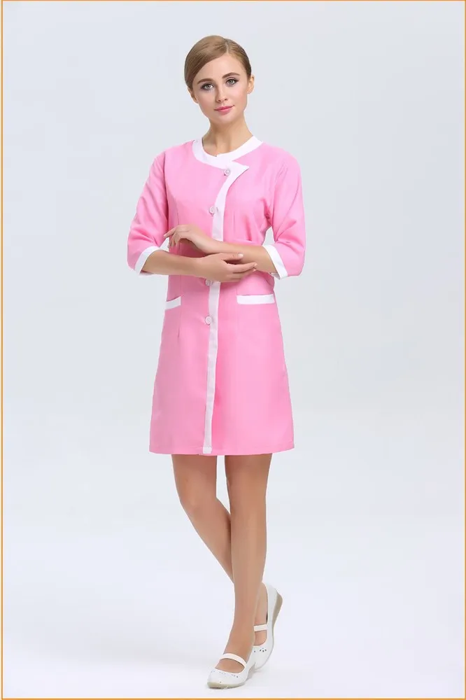 2015 New Design Pink Beauty Salon Tunics Hair Salon Beauty Salon