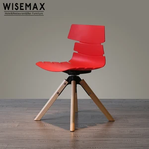 New Design Fashion Leisure Chair Scandinavian Style Furniture Plastic Dining Chairs With Beech Solid Wood Legs