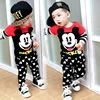 Fashion mickey baby clothing set Girls boys Minnie clothes sets kids cotton Pullover shirts+pants christmas 2pcs Children suits