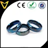 Blue artisan men ring D shape tungsten commitment ring custom D shape ring