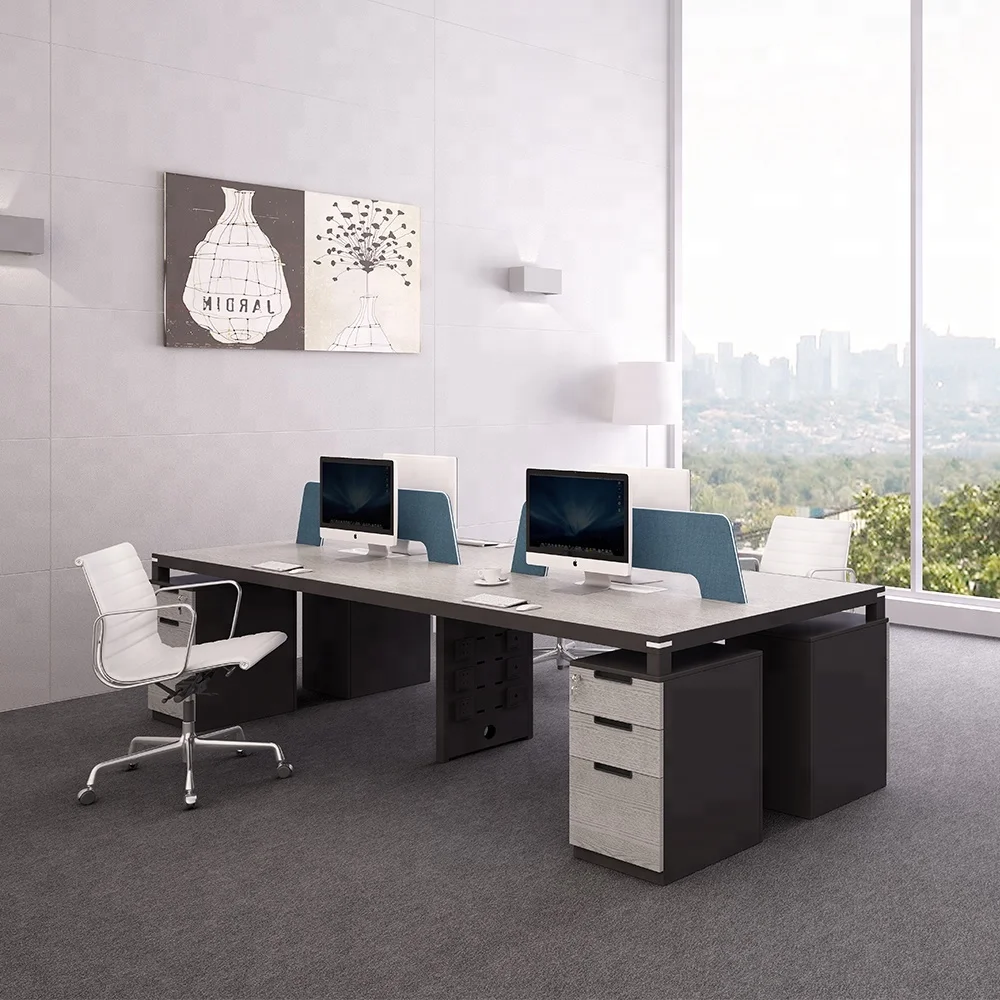 Modern 2.4m Straight Desktop Wooden Office Furniture Workstation Buy