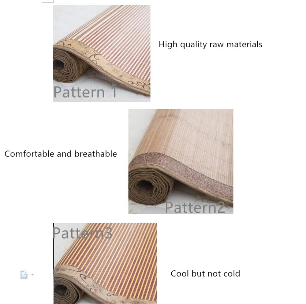 Summer Cooling Adult Bamboo Sleeping Mat Ecofriendly Bamboo Bed Mat Designer Furniture Mattress