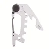 EDC Gear Stainless Multi Tools Keychain Bottle Opener Wire Cut Screwdriver Wrench Carabiner Camping Tool Kit