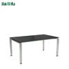 Antique solid white phenolic laminate square dining table