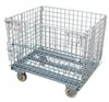 Collapsible Wire Mesh Container/rolling metal storage cage