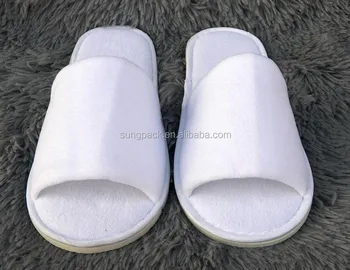 white towelling slippers