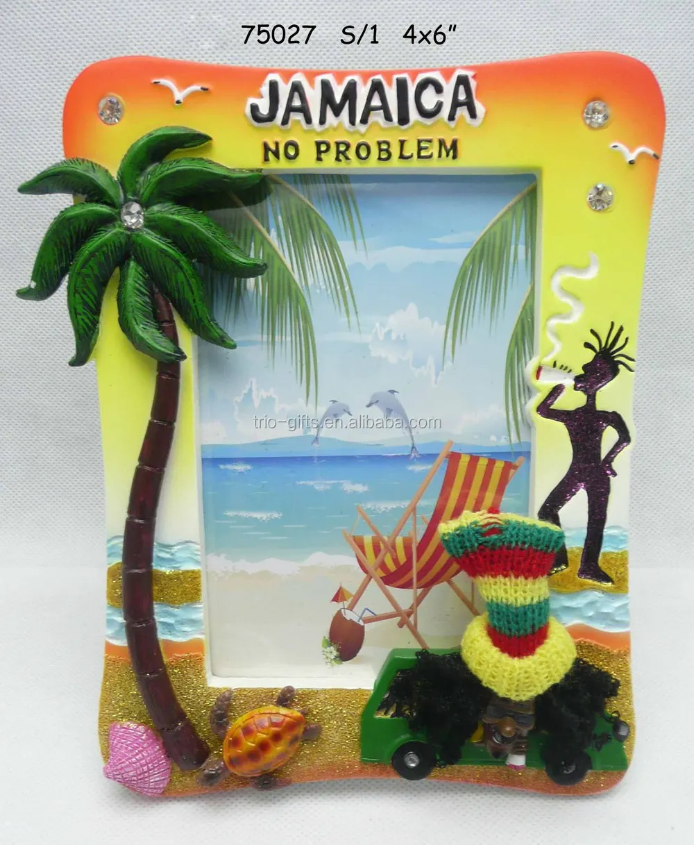 Polyresin Photo Frame Jamaica Rasta Palm Tree Design Buy Polyresin