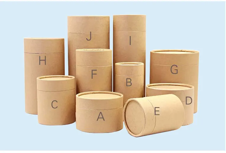 定制牛皮纸管棕色牛皮印刷圆筒纸筒纸盒包装木纸礼品牛皮食品级纸板