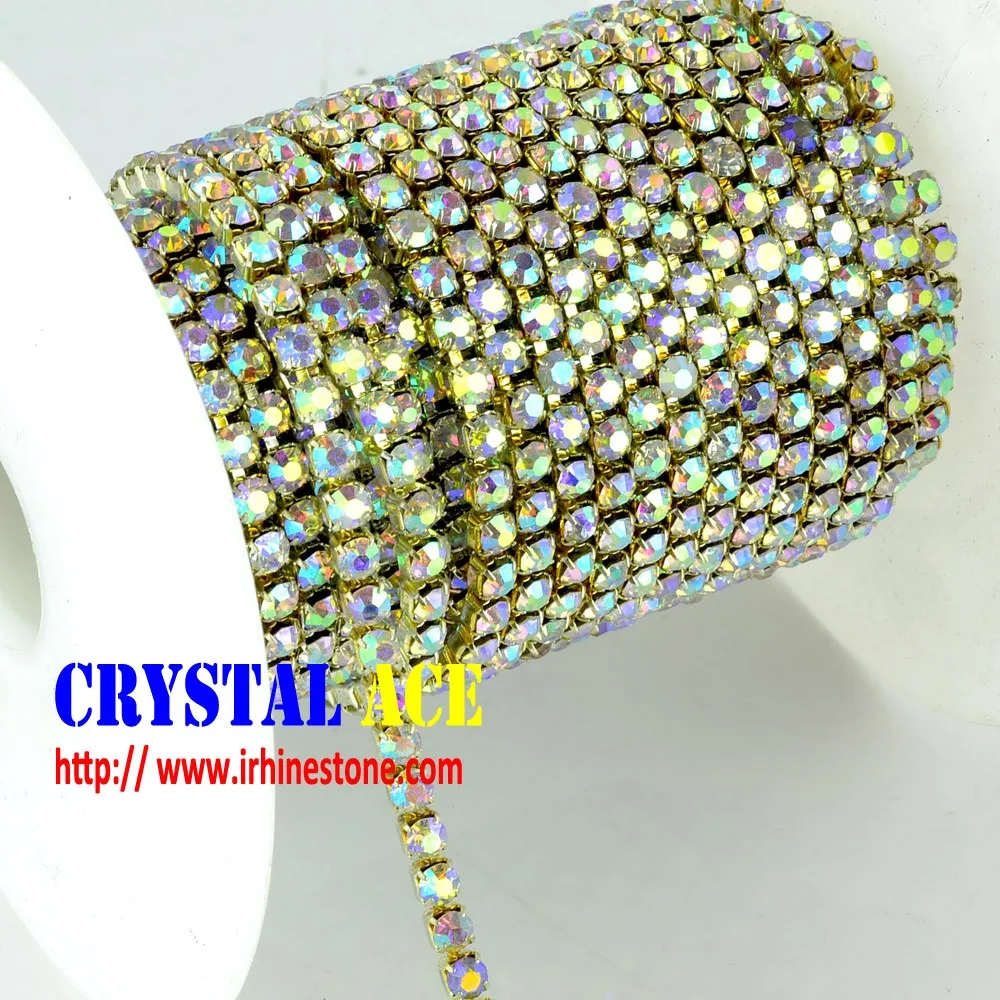 Fashion Crystal Chaton Cup Claw Chain ,claw set crystal rhinestones in chain