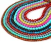 Wholesale 4/6/8/10mm Glass Beads Round Loose Spacer Beads Pattern For Jewelry Making DIY Bracelet Necklace