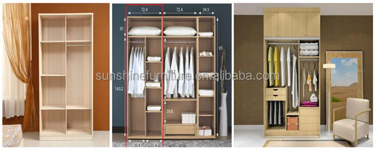 Cheap Modern Wooden Almirah Designs In Bedroom Wall Buy Wooden