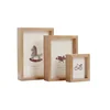Photo Frame Wooden Piggy Bank Beech Wood Picture Photo Frame for Coffee Shop