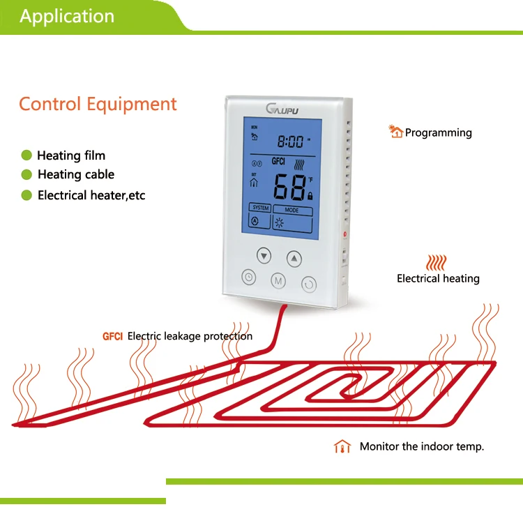 Gaobiao GM4 Programmable Thermostat for Commercial Electric Heater