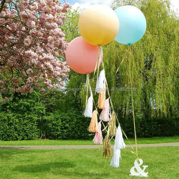 New Party Decoration Ideas Giant Round Tasselled Helium Balloon