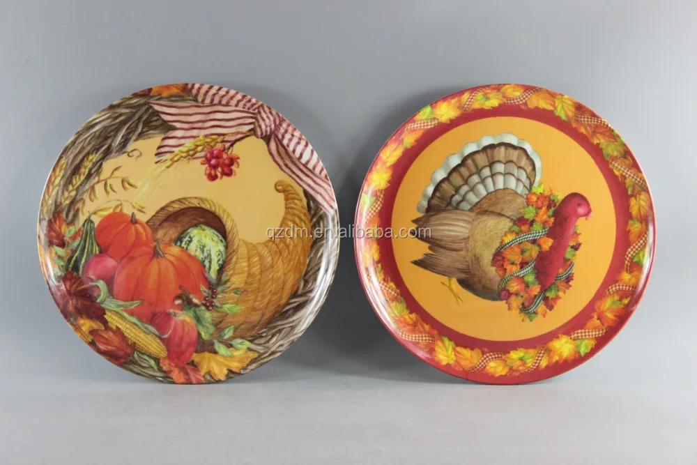 10.5 Inch Melamine Round Dish For Holiday