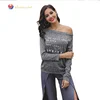 China shanuoint brand long sleeve night designer long sleeve strapless single shoulder suit spa T-shirt