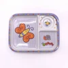 Rectangle shape custom printing dinnerware plate melamine divided plate