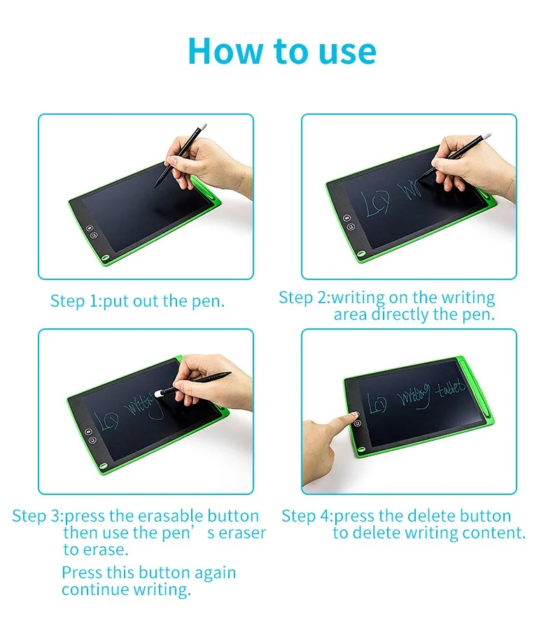 Erasable Writing Pad 8.5 Inch Lcd Writing Tablet For Kids Students