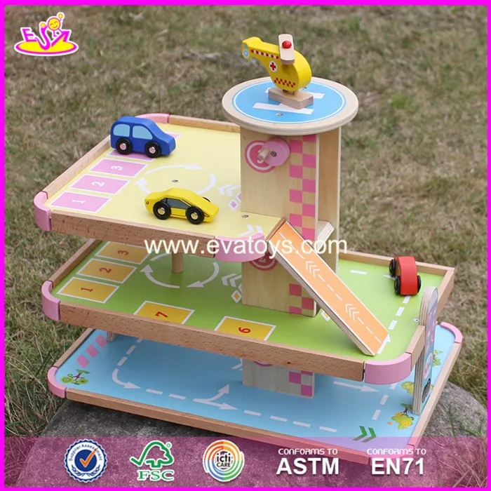 pink toy car garage