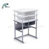 School Assemble Study Table And Chair Adjustable Height Desk Set Wooden School Furniture Price