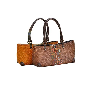 woven beach bag tote