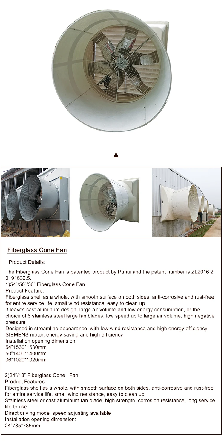 Whosale FRP exhaust fan for poultry farm or greenhouse