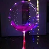Floated Helium Bobo Balloons with LED Silver WireString Light