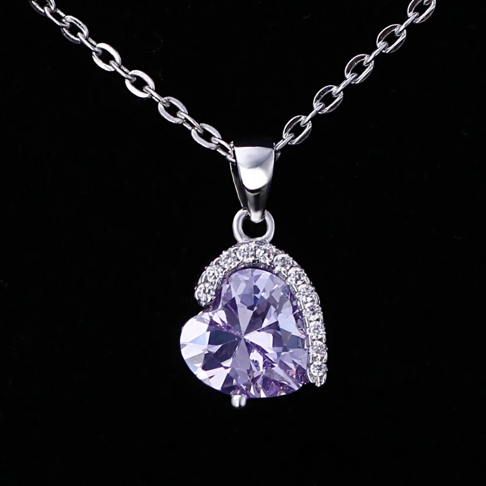 Micro Pave Cz Fancy Necklace Pendant Designs For Girls 925 Silver