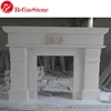 Factory Manufacturer polished white marble female fireplace western style