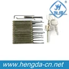 YH9282 Hot sale 12 Piece lock pick set goso lock pick set bump keys +Locksmith Tool Transparent Cross Key locks