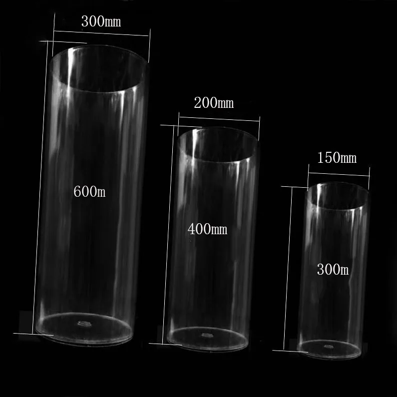 Naxiali Acrylic Clear Tube Road Lead Clear Cylinder Pmma Pipe Vase Back