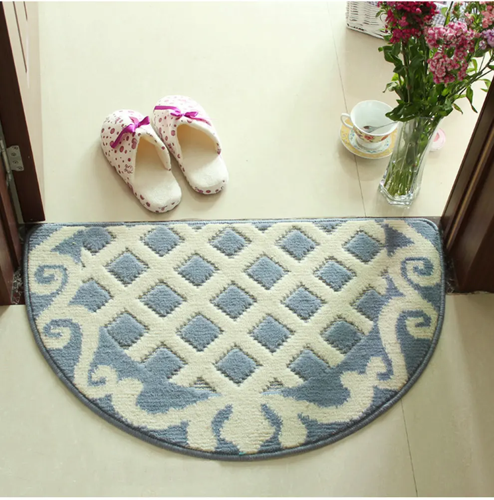 icocopark 48x78cm Bedroom Carpet Floor Mat Half round