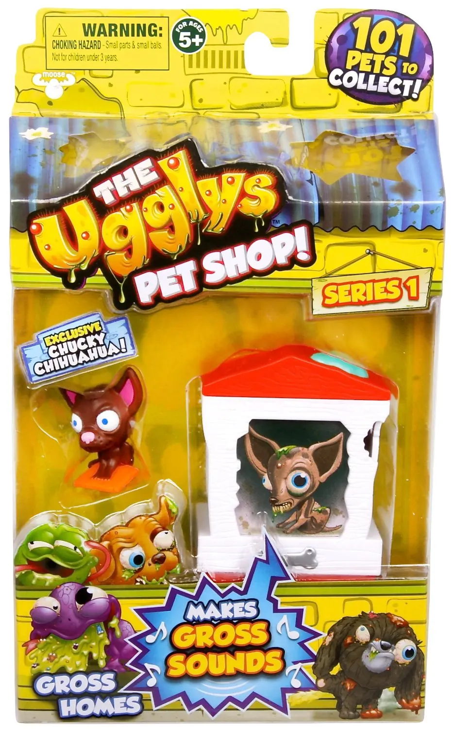 The Ugglys Pet Shop! Bone Home with Exclusive Chucky Chih Series 1 Gross Homes