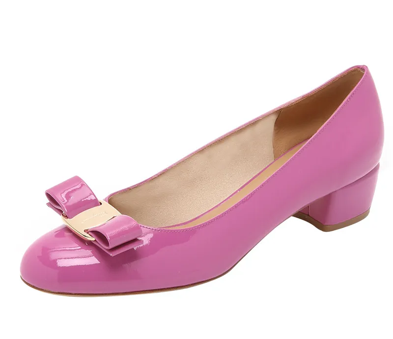 chunky hot pink heels