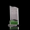 Factory wholesale green patches of the black base crystal trophy
