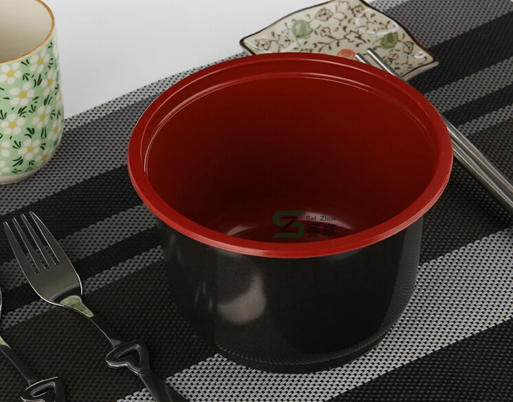 redblack takeaway plastic bowl