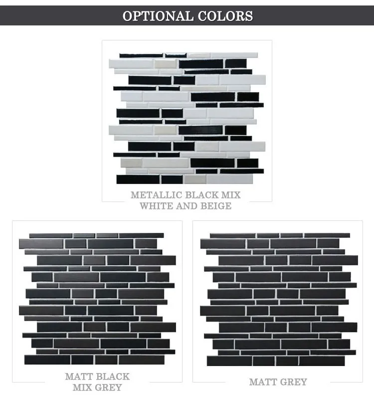 China Supplier Kitchen Backsplash Design Metallic Black Random Strip ...