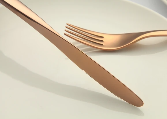 rose gold golden children baby spoons edible cutlery set 72