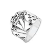 Man Ring Poker Spade Ace Black tai Silver Ring