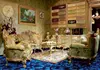 European classical living room sofa,wooden hand carving, home sectional sofa set(B50901)