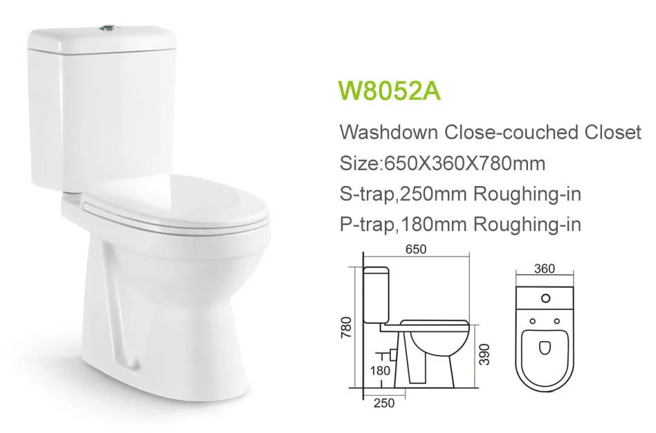 Bahrain Design Wc Modern Ceramic Two Piece Toilet Bathroom Wc Toilet