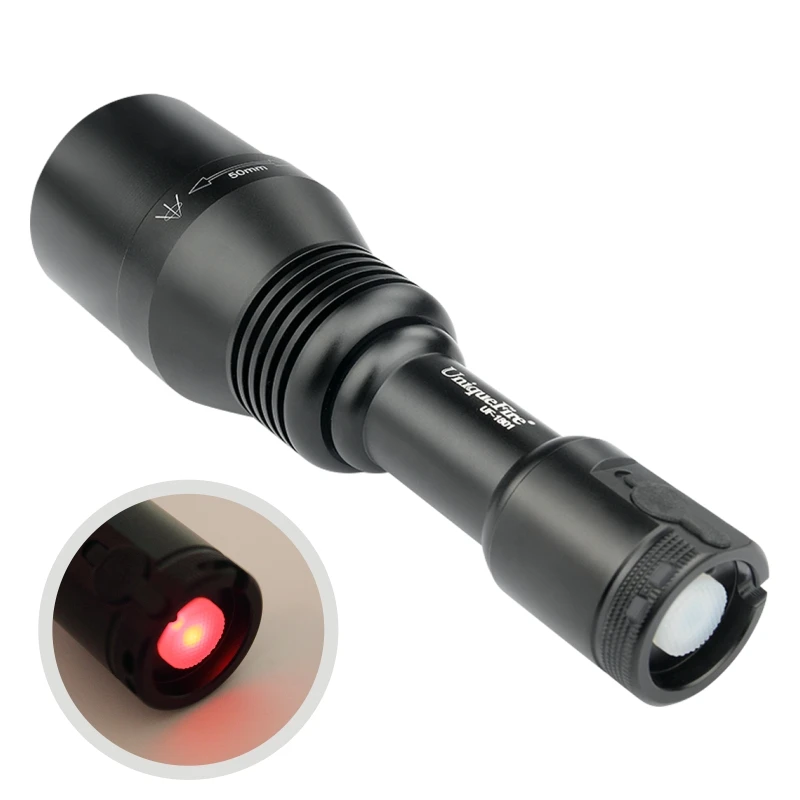 UniqueFire 1801 50mm quick focus long distance osram 940nm ir illuminator led flashlight