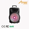 12" trolly speake/2017 Hot Selling Trolly Speaker with Wireless Microphone/ LED LIGHT Trolly Speaker
