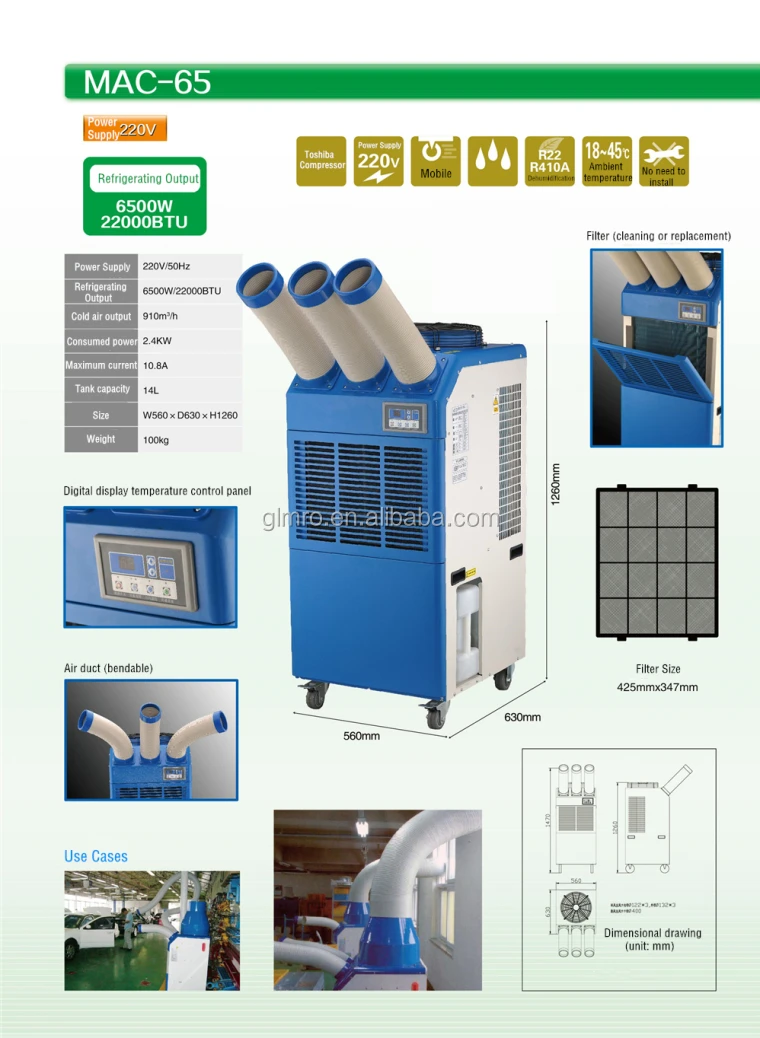 Mac65 Portable Air Cooler Without Water/industrial Air Cooler Buy