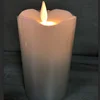 wax 3D led candel with battery operated ivory color christmas candle in 2019 newest product item