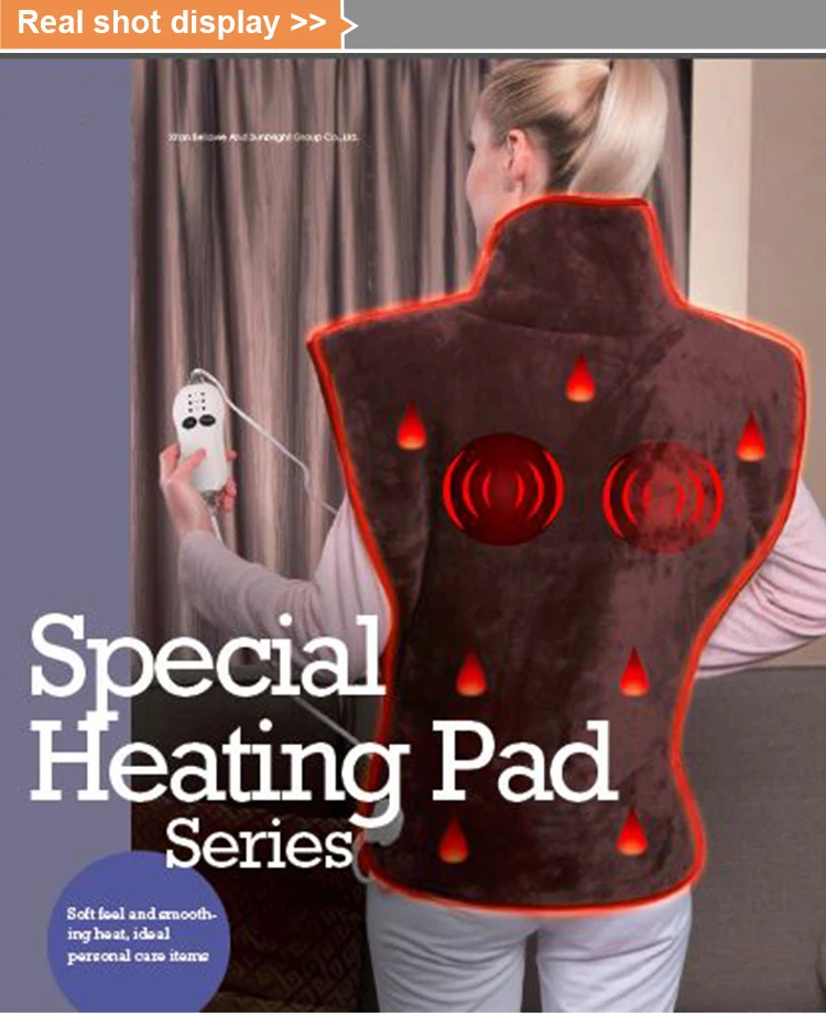 Home Back Pain Relief Heating Pad 65*83cm Portable Massage Heated